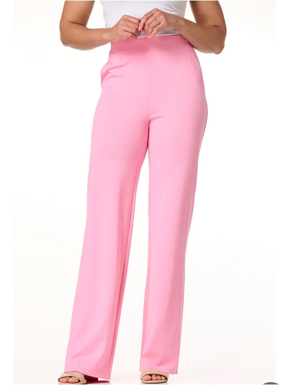 High-Waist Straight-Leg Pants